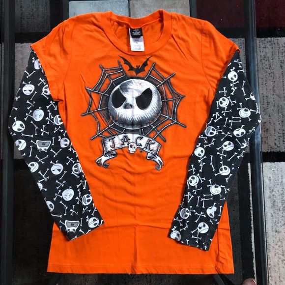Jack Skellington The Nightmare Before Christmas Long Sleeve Tee - Medium - Picture 1 of 5